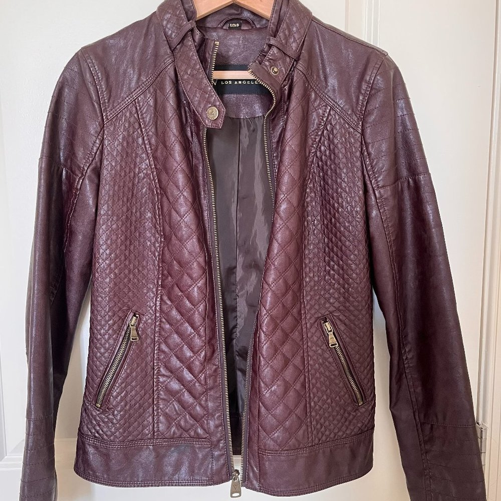 Guess Los Angeles, Small, Faux Leather Moto Jacket